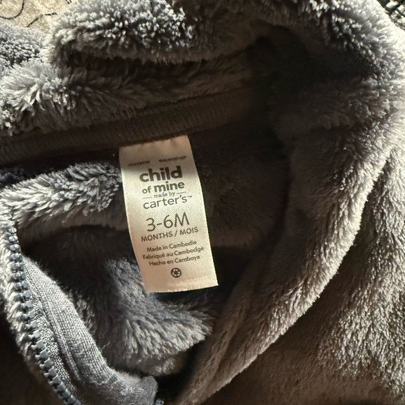 4/$20 Carter’s Gray Fleece Hoodie - Picture 4 of 4